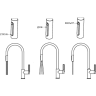 Смеситель для кухни GRANULA GR-8168 базальт с выдвижным изливом 8168 BAZALT